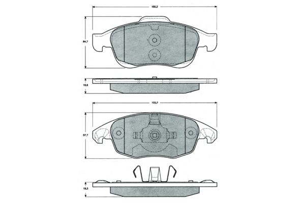 PROCODIS FRANCE Комплект тормозных колодок, дисковый тормоз PF1484